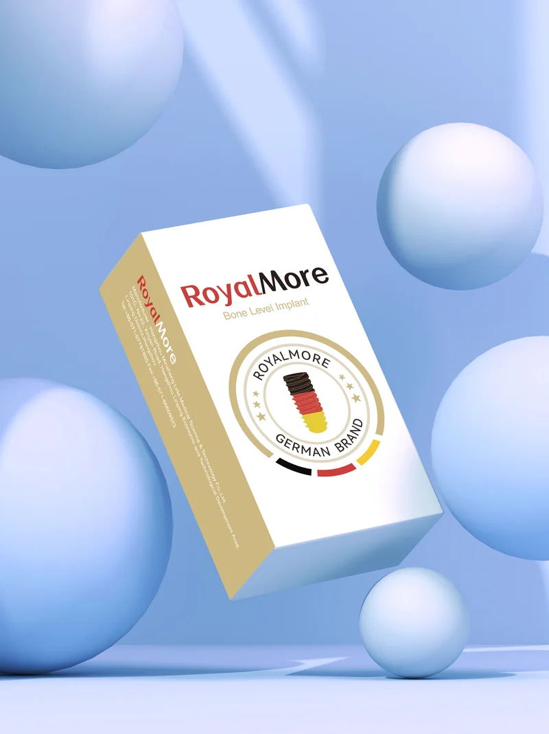 RoyalMore 骨水平种植体外包装盒 Bone Level Implant 字样